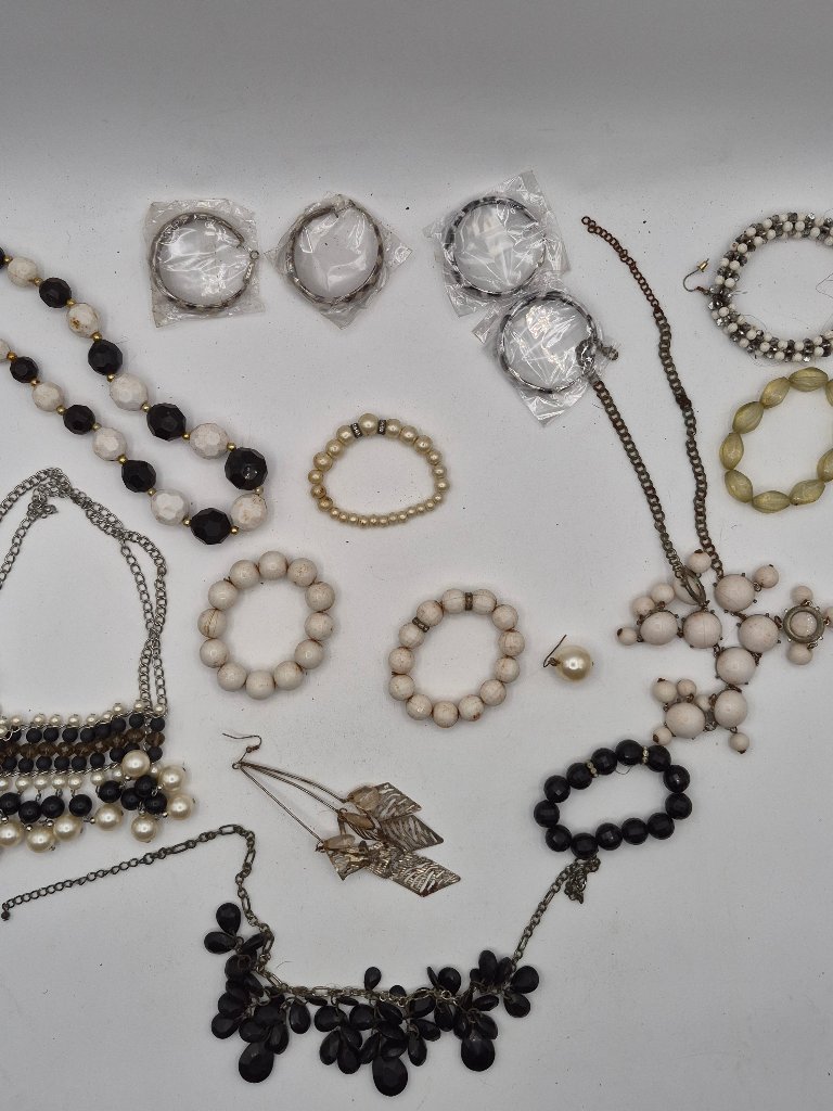 Assorted Jewelry Lot Mixed Styles Necklaces Bracelets Earrings  More